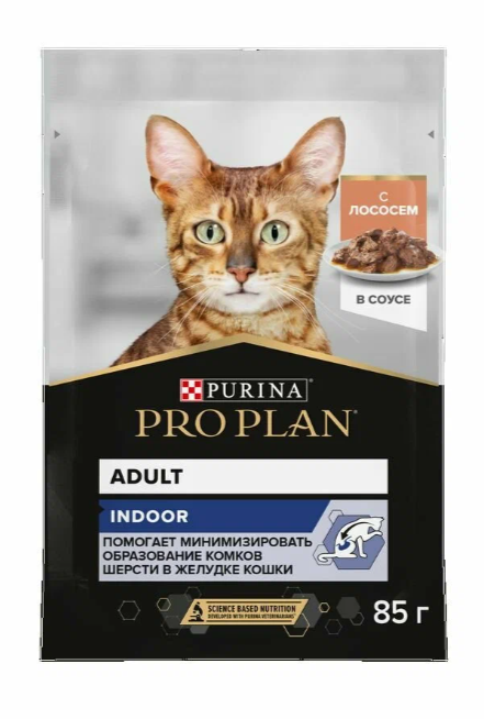 Корм для кошек Pro Plan Nutri Savour для живущих дома, с лососем 85 г (кусочки в желе)