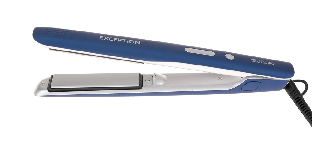 Щипцы для выпрямления волос DEWAL PRO Exception 23х87 мм, с терморегулятором, титаново-турмалиновое покрытие, 40 Вт, синие 03-405 Blue