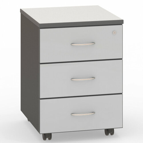 Тумба выкатная Стратегия серая