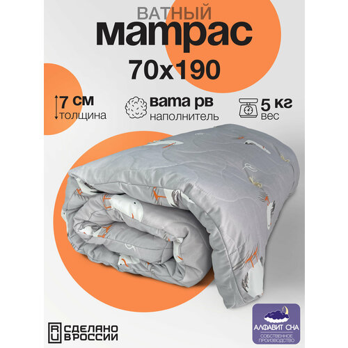 Матрас ватный беспружинный 70х190 Цвет Баклан 3555₽