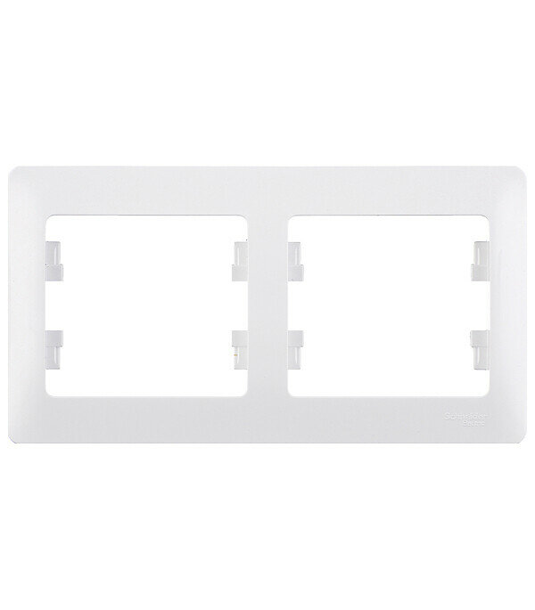 Рамка Systeme Electric Glossa двухместная белая (GSL000102) Systeme Electric GSL000102