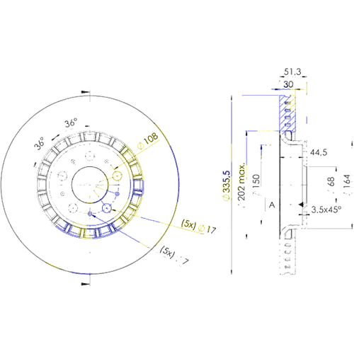 ICER 78bd7301 диск торм пер 335mm Volvo Вольво xc90 Комплект 2 штуки 18806₽