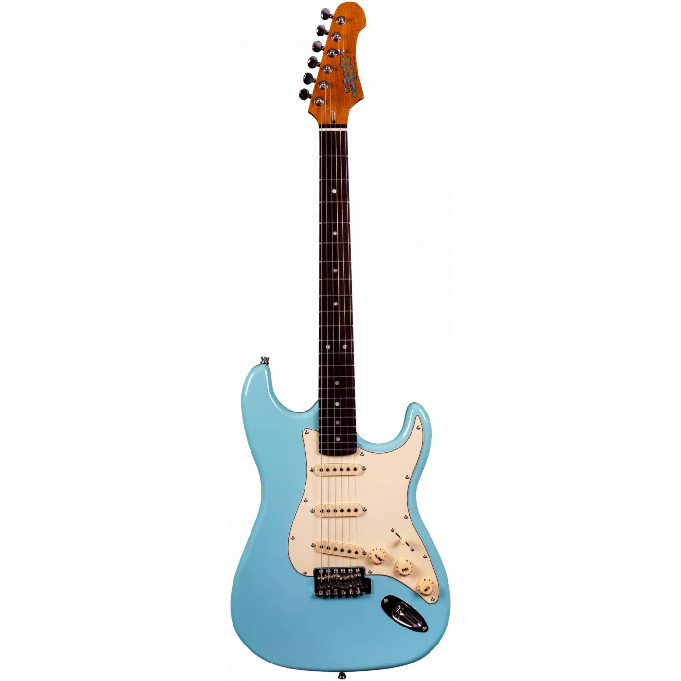 JET JS-300 BL R электрогитара, Stratocaster, корпус липа, 22 лада, SSS, tremolo, цвет Sonic blue