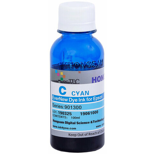 Чернила DCTec водорастворимые Epson L800 EverNew Cyan (голубой) 100 мл