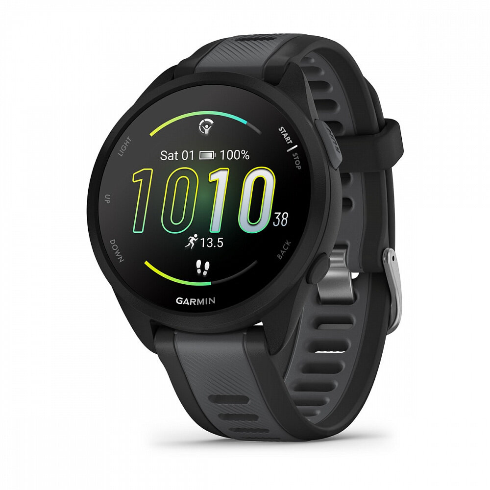 Часы Garmin Forerunner 165 черный с серым ремешком, 010-02863-20