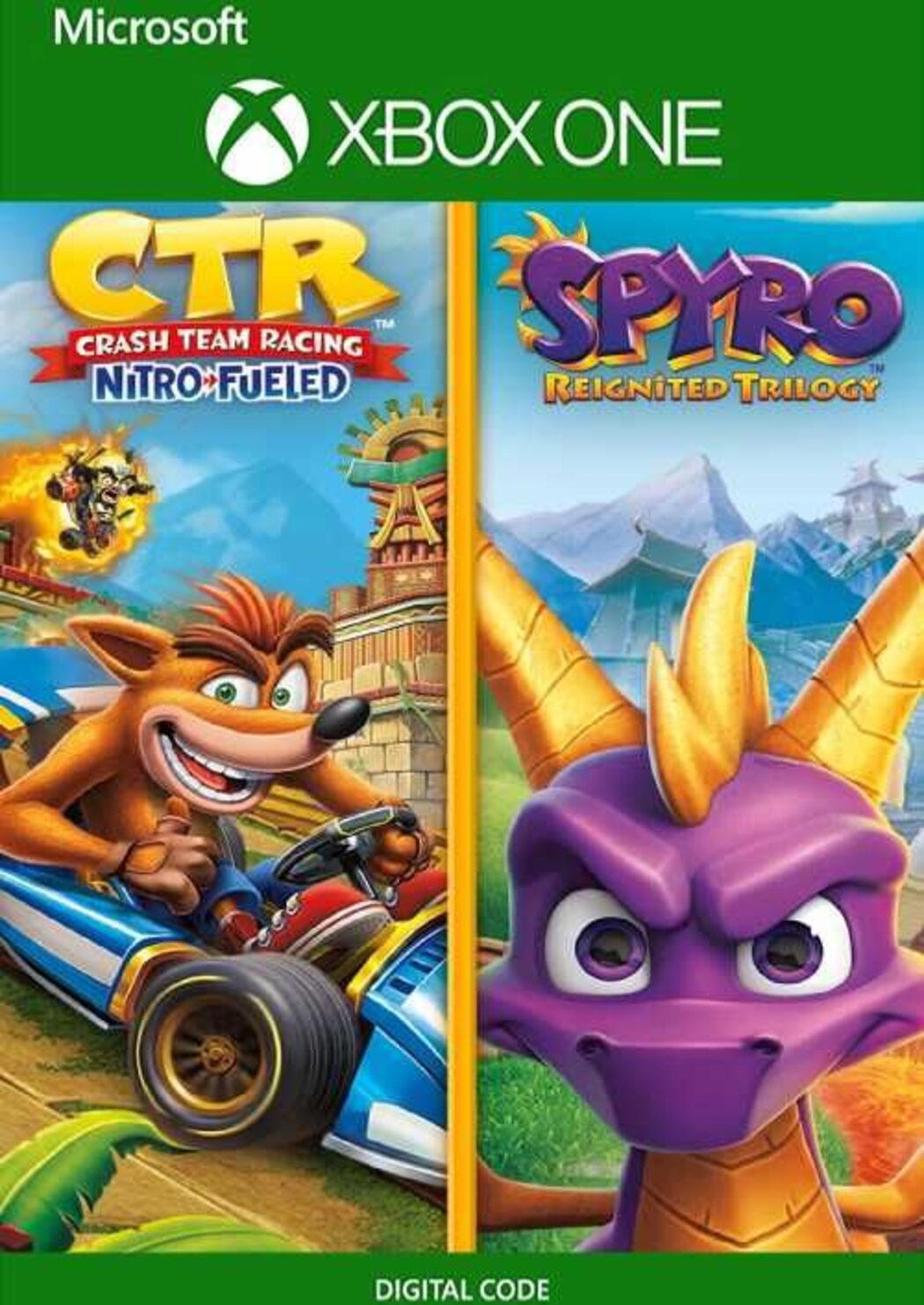 Игра Crash Team Racing Nitro-Fueled + Spyro, цифровой ключ для Xbox One/Series X|S, английский язык, Аргентина