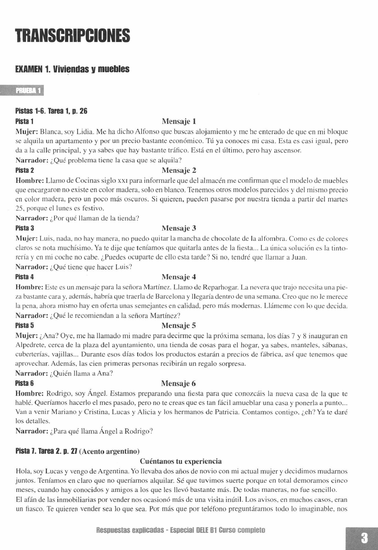 Especial DELE B1. Curso completo. Transcripciones y respuestas explicadas - фото №5