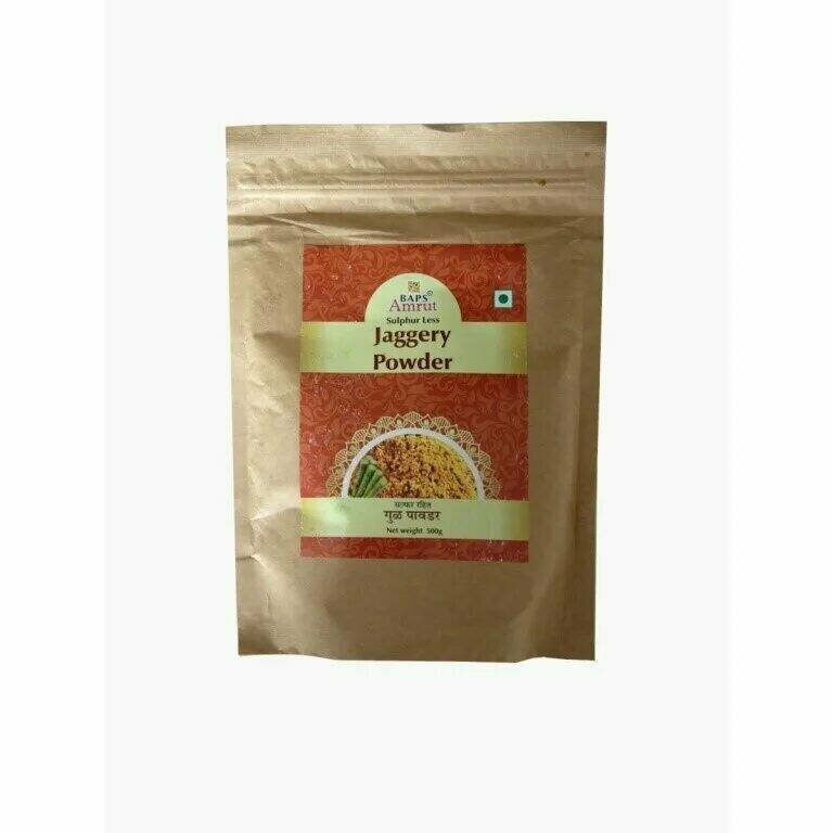 Sulphur Less JAGGERY Powder, BAPS Amrut (джаггери (тростниковый сахар) молотый без серы, бапс Амрут), 500 г.