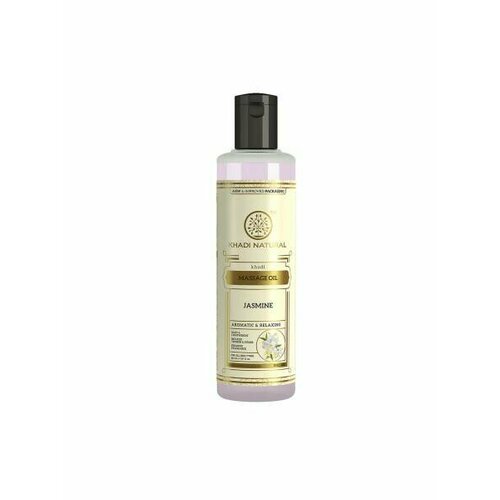 Massage Oil JASMINE, Aromatic & Relaxing, Khadi Natural (Массажное масло жасмин, Ароматное и Расслабляющее, для всех типов кожи, Кхади Нэчрл), 210 мл.