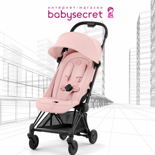 Прогулочная коляска Cybex Coya peach pink на шасси matt black