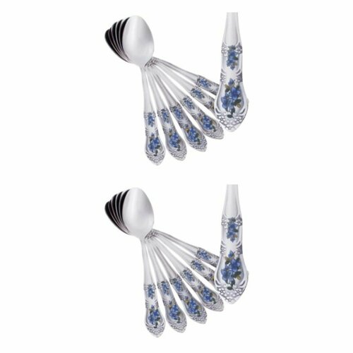 Vertex Ложка столовая Цветок синий в упаковке 6шт 2уп 1315₽