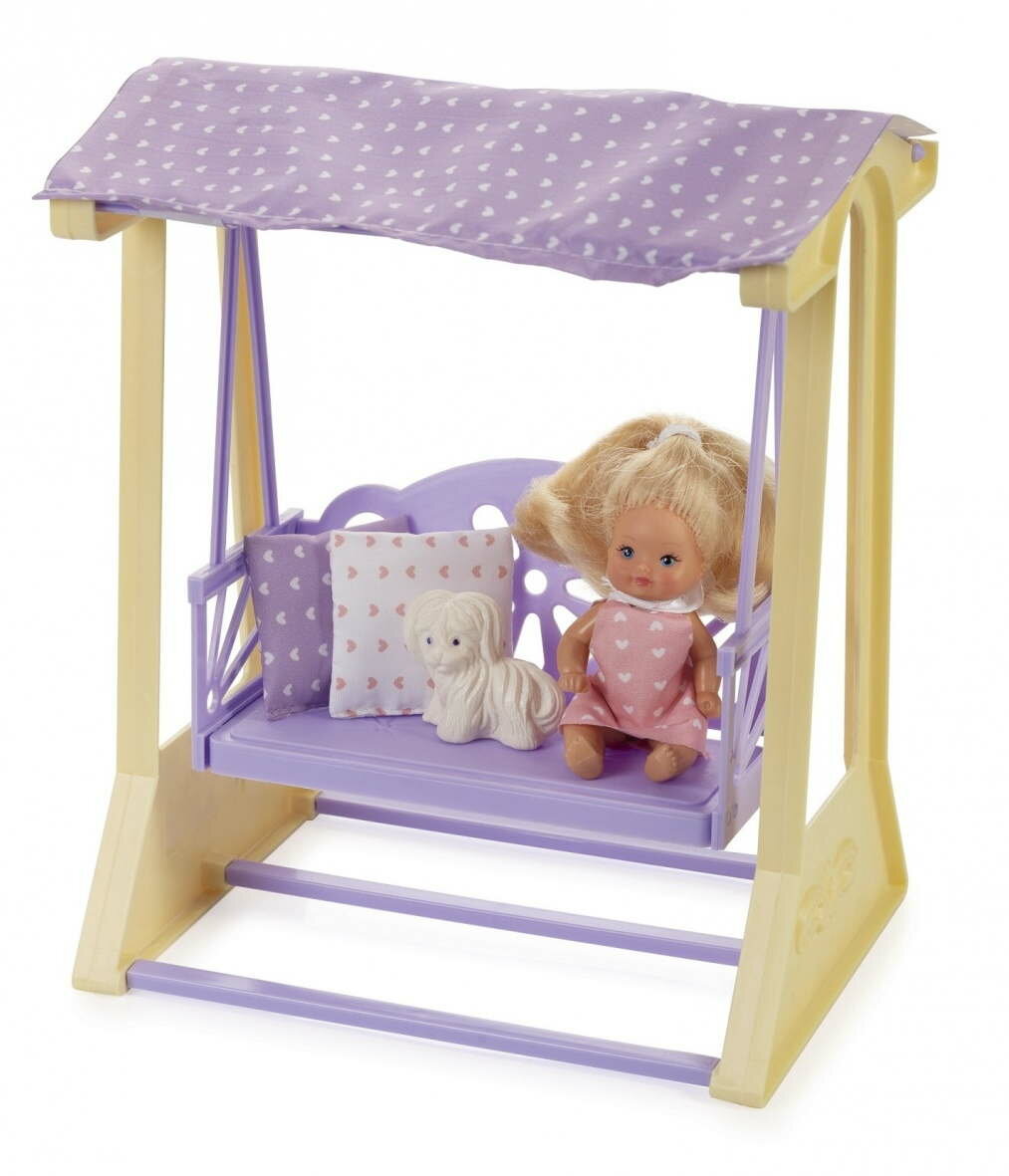 Мебель для кукол Огонек "Маленькая принцесса", качели, цвет Лимонный