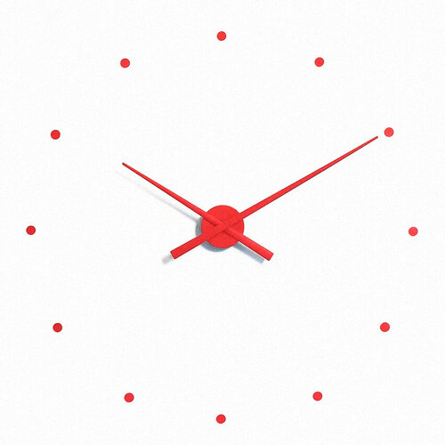 Часы OJ RED. Цвет: красный. D=80см