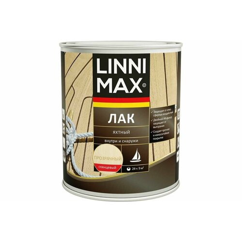 LINNIMAX ALPINA лак алкидно-полиуретановый яхтный для вннар глянцевый бесцветный 075 л 1099₽