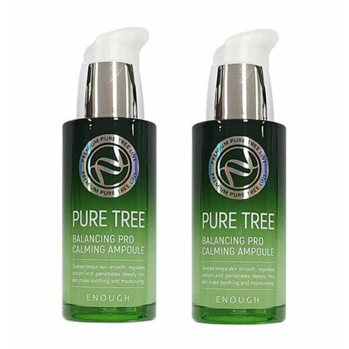 ENOUGH Сыворотка для лица с экстрактом чайного дерева Pure Tree Balancing Pro Calming Ampoule, 30 мл - 2 штуки