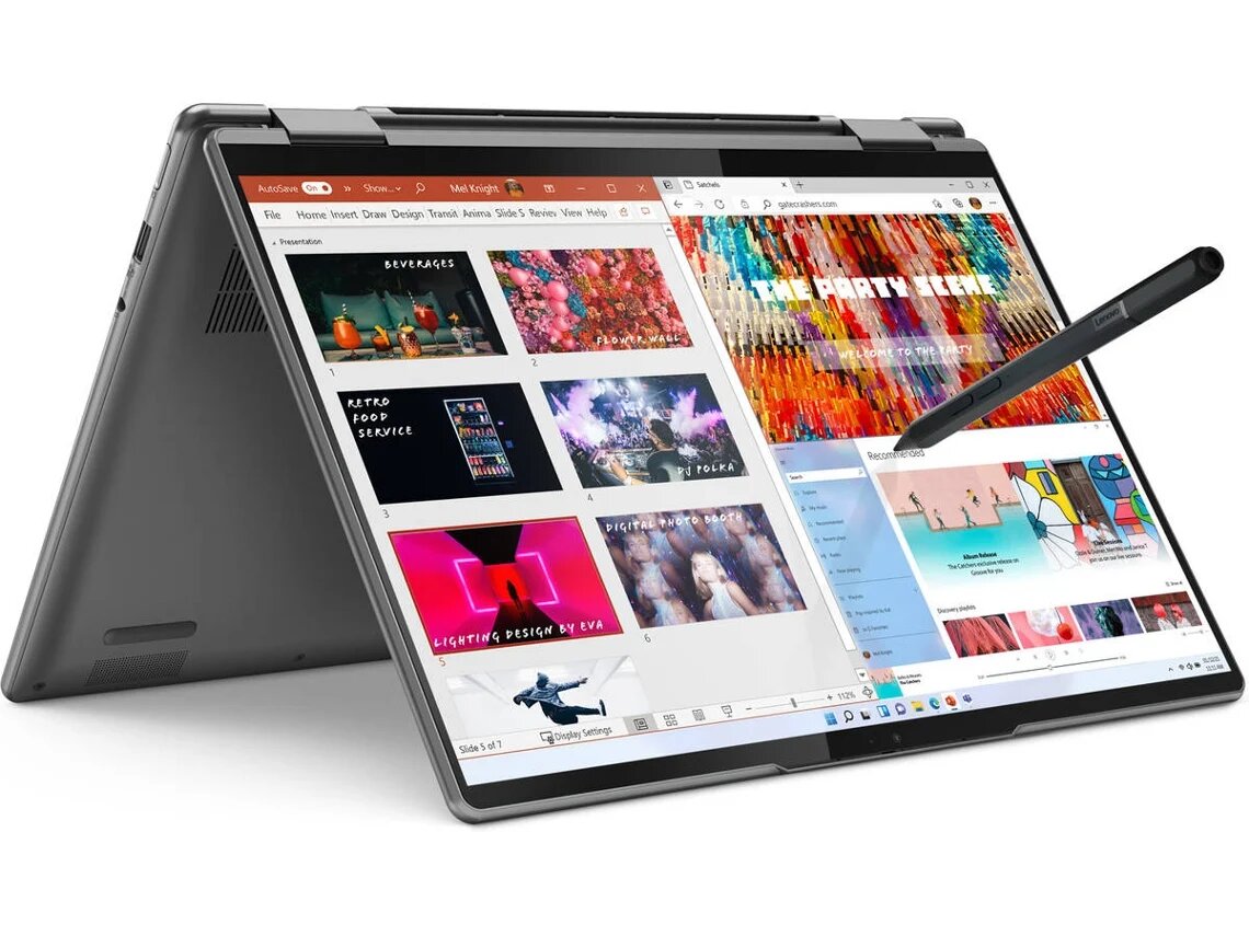 Ноутбук трансформер Lenovo YOGA 7 14"82YL0002US YX08TFGE Core i5 16GB 512GB Xe Graphics Win 11 Home для работы и учебы