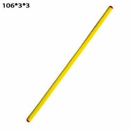 Палка для вертикальной стойки Совтехстром гимнастическая, 106 см, желтая