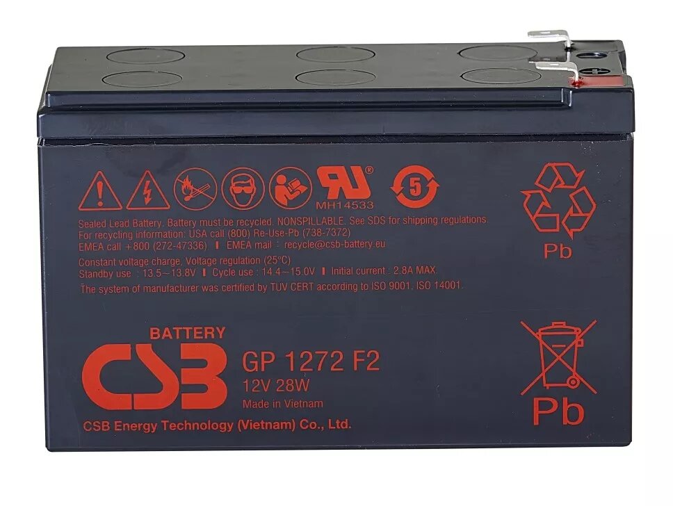 Аккумуляторная батарея CSB GP1272 F2 (12V28W)