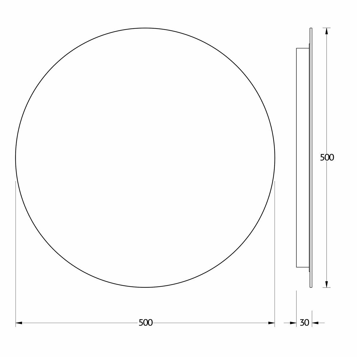 Зеркало Evoform с LED-подсветкой 12 W Ø50 см Без выключателя Нейтральный белый свет - фото №6