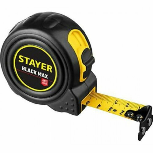 Рулетка STAYER BlackMax 8мx25мм Professional с двумя фиксаторами 3410-08_z02