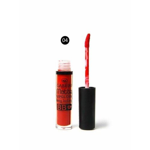 GABRINI губная помада Matte Lipgloss жидкая, матовая, оттенок красный, 6,0 мл