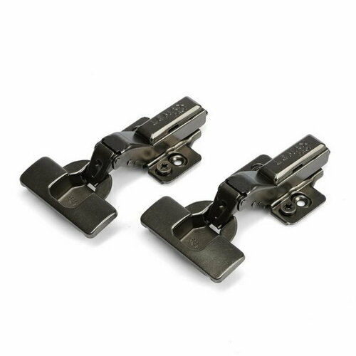 Петля полунакладная с эксцентриком softly clap цвет черный никель 2 шт 649₽