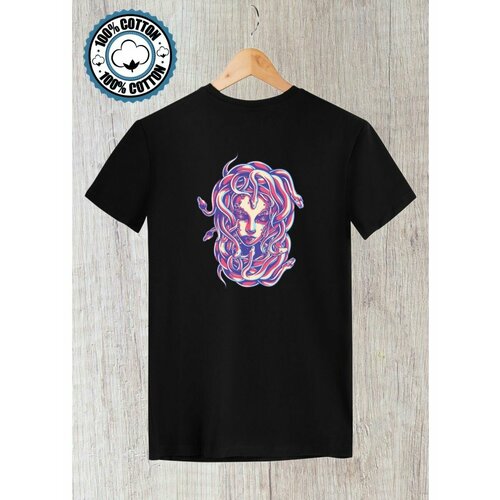 Футболка девушка медуза горгона meduse gorgone, размер L, черный мужская футболка котик горгона l черный
