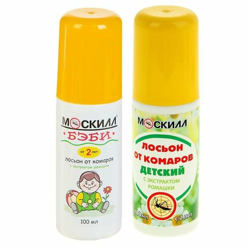 Лосьон от комаров Москилл Бэби с экстрактом ромашки для детей от 2 лет 100 мл 565₽