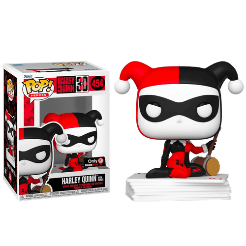 Фигурка Funko POP Harley Quinn with Cards cо стикером (Эксклюзив GameStop) из комиксов DC Comics 454 харли квинн фигурка 45см batman arkham city harley quinn