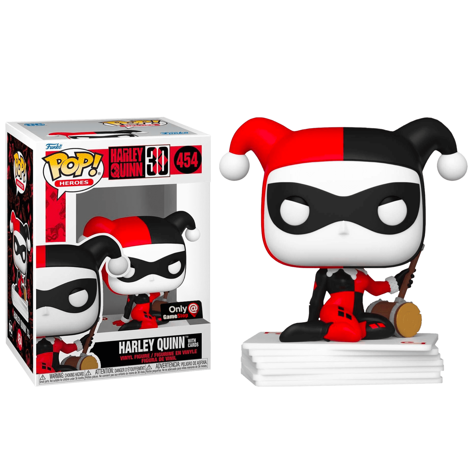 Фигурка Funko POP Harley Quinn with Cards cо стикером (Эксклюзив GameStop) из комиксов DC Comics 454