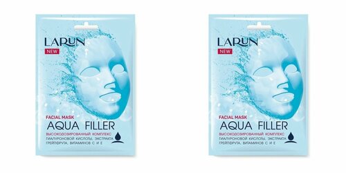 Larun Маска для лица тканевая Aqua Filler, 25 мл, 2 шт.