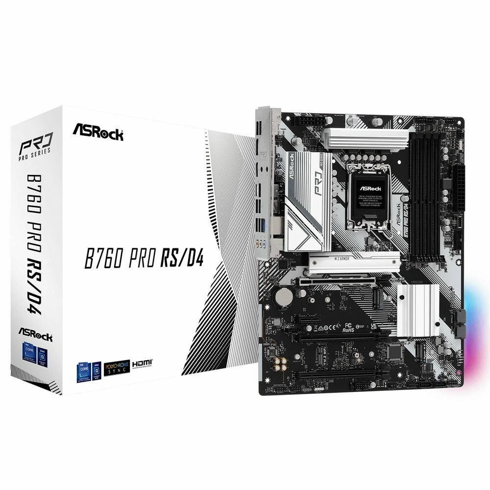 Материнская плата Asrock B760 PRO RS/D4 (LGA1700, ATX)