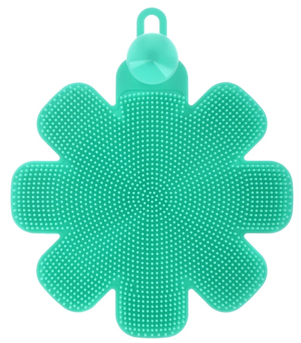 Спонж силиконовый  Цветочек  для мытья посуды и овощей 14x12 см  цвет в ассортименте MARMITON  17232 