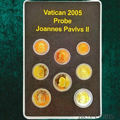 Папа Римский. Ватикан - набор пробных монет 2005 года Иоанн Павел II, 2005 г. Сувенирные