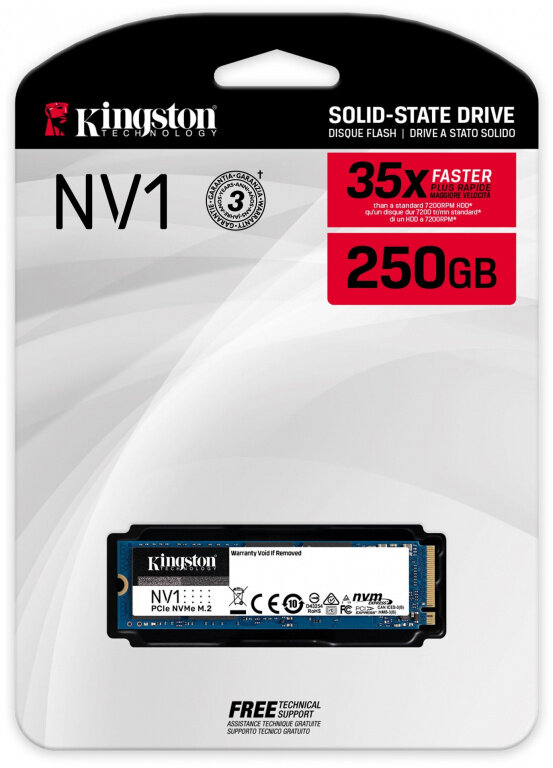 Твердотельный накопитель Kingston NV1 250 ГБ M.2 SNVS/250G