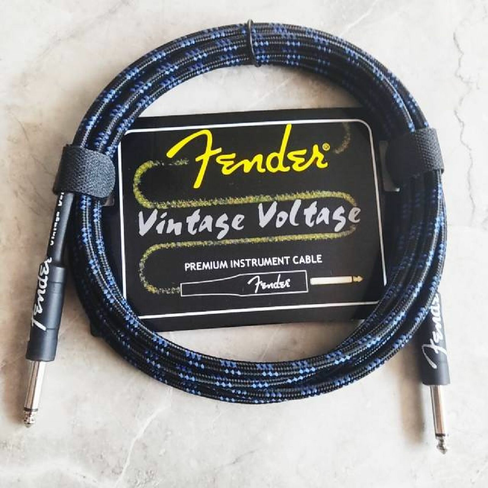 Премиум гитарный кабель 3 метра 6.3 jack Fender Vintage Voltage синий шнур для для электрогитары электроакустической провод для комбика.