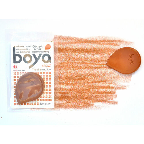 Пастель восковая для рисования Boya, мелок 9 х 14,5 см бронзовый BOYA d.o.o. 1 SET/OLYMPIC BRONZE