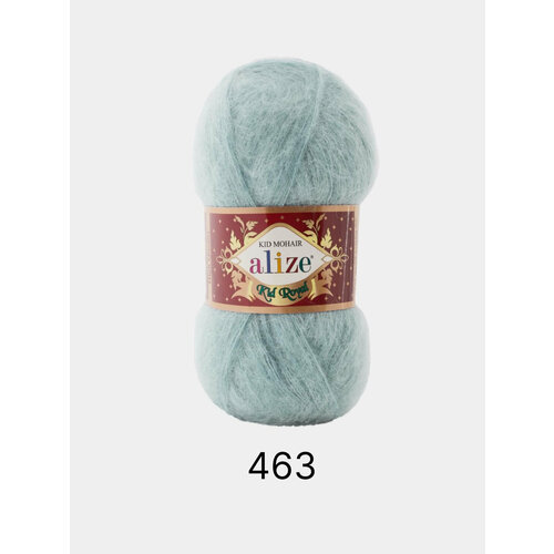 Пряжа Alize Kid Mohair Kid Royal , Цвет Мятный пряжа alize kid royal кид роял 3 мотка цвет 141 василек 62% кид мохер 38% полиамид 50г 500м