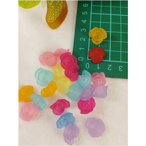 Бусина акрил для рукоделия Цветок 12штук