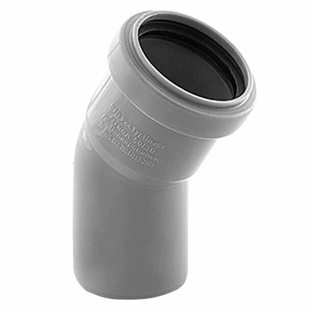 фото Колено канализационное РТП d50 мм угол 15°