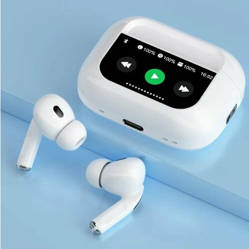 Беспроводные Bluetooth-наушники ANC ENC с сенсорным ЖК-экраном белый 3899₽