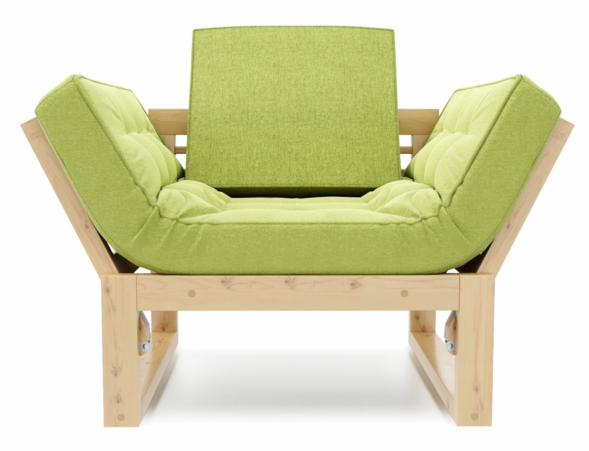 Кресло балтик, зеленый-сосна, рогожка, массив дерева, с подлокотниками, садовое, на дачу, скандинавский лофт