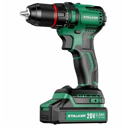 Бесщеточная аккумуляторная дрель-шуруповерт STALKER D20 Li BL 6347₽