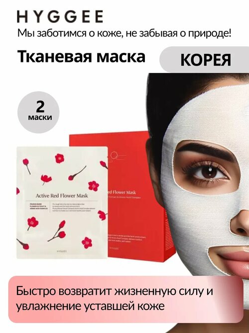 Корейские тканевые маски для лица, набор 2 шт