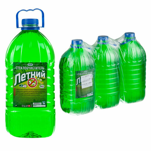 Жидкость стеклоомывающая летняя Бибип 5л ПЭТ (3 штуки в упаковке), 1781764