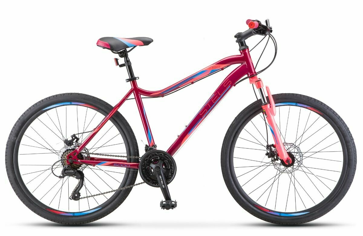 Велосипед женский STELS Miss 5000 MD 26" V020, 18" вишнёвый/розовый