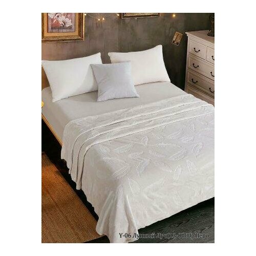 Плед на кровать/180х200/велсофт/2 спальный/плед на диван/плед/Бояртекс