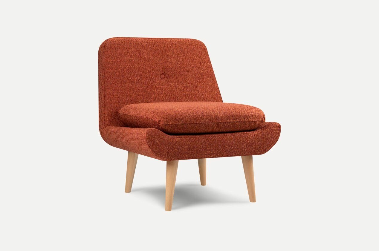 Кресло divan.ru Винси Textile Ginger, шенильная рогожка, оранжевое