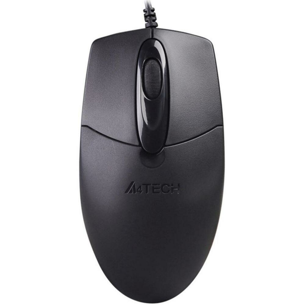 Мышь проводная A4Tech OP-720S black (USB, оптическая, silent, 1200dpi, 2but) (OP-720S)