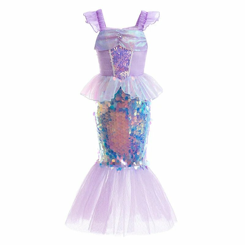 Платье Русалочка оllobebe, 5-6T (Tag 130), Сиреневый, Женский